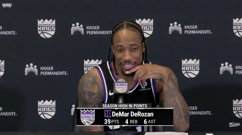 kaiyun正规平台-德罗赞采访全文：总得分超越邓肯很荣幸，保持对篮球的热爱